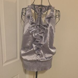 Arden B Lavender Satin Blouse